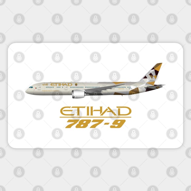 Etihad 787-9 Magnet by SteveHClark